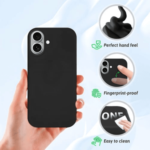 Silicone Case Mix For iPhone 16plus (Black)
