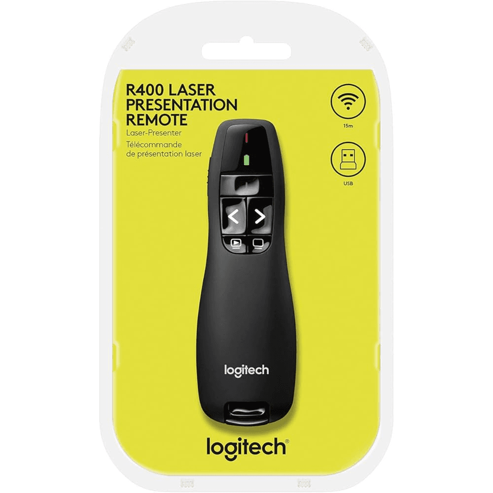 Logitech R400 Laser Presenter Presentation Remote