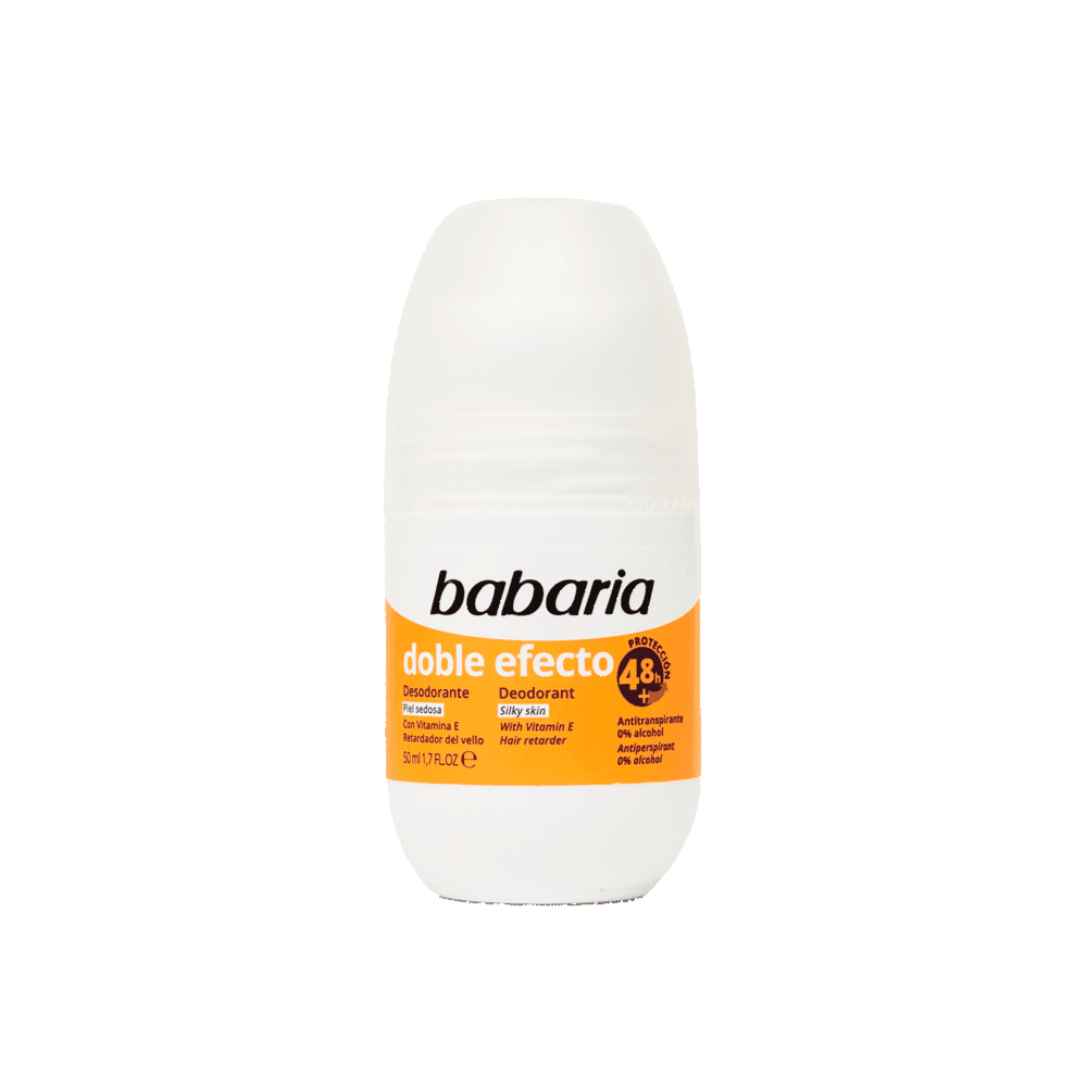 Babaria Doble Efecto Deodorant Roll-On With Vitamin E And Hair Growth Inhibitor 50Ml