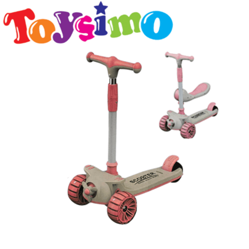Pink Children's Scooter with Fan