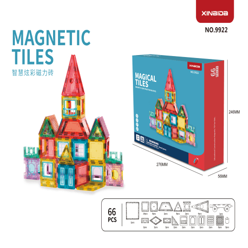 Magnetic tiles toy