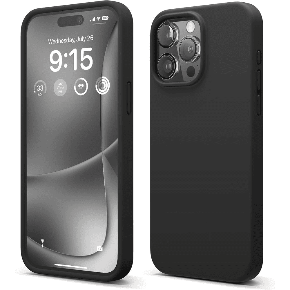 Exact Case Liquid Silicone Case Drop Protection Iphone 15 Pro Max - Black