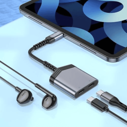 Go-Des - 2 in 1 Lightning Charging and Audio Adapter (GD-UC070)