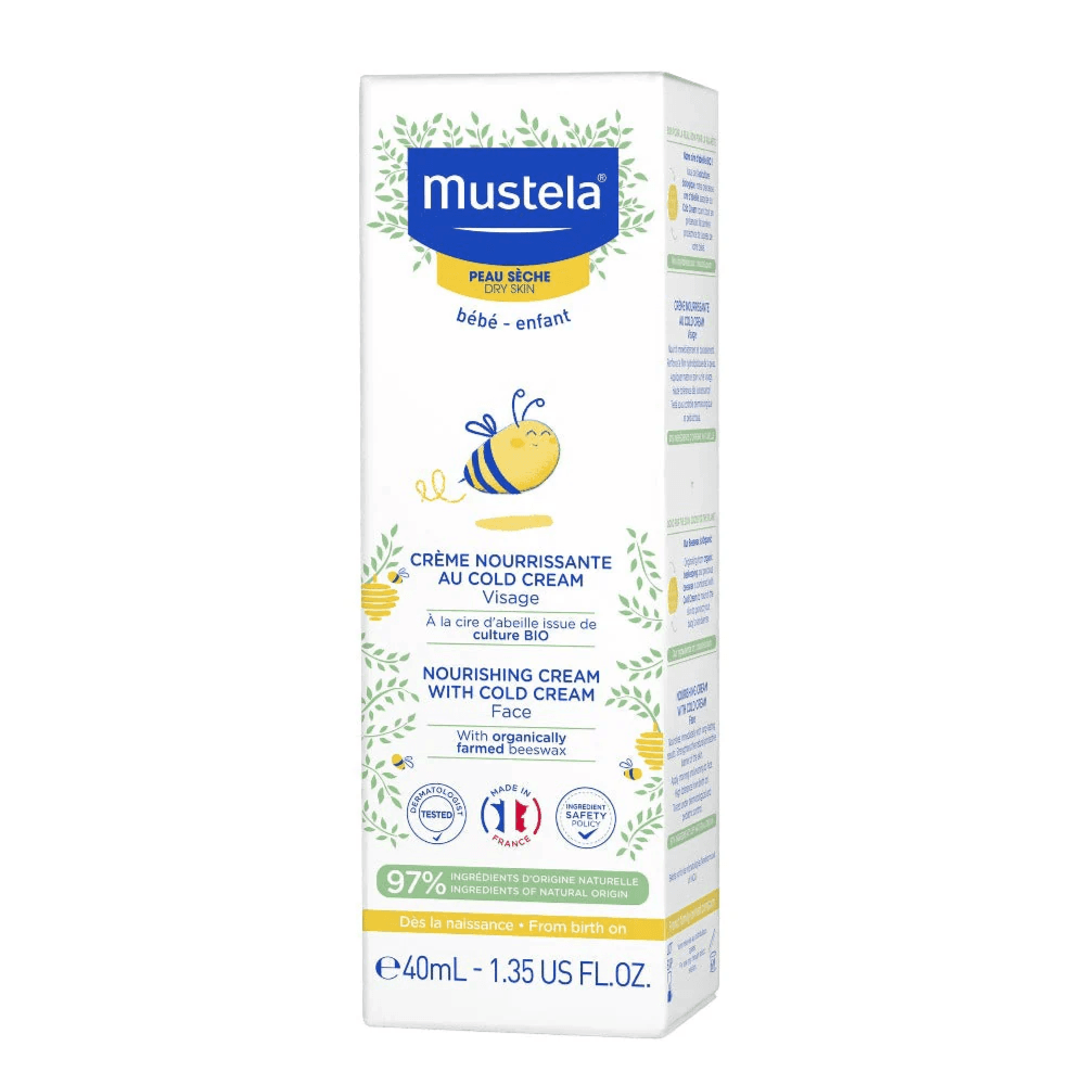Mustela Enfant Nourishing Cream With Cold Cream For Face With Farmed Beeswax For Dry Skin 40ml