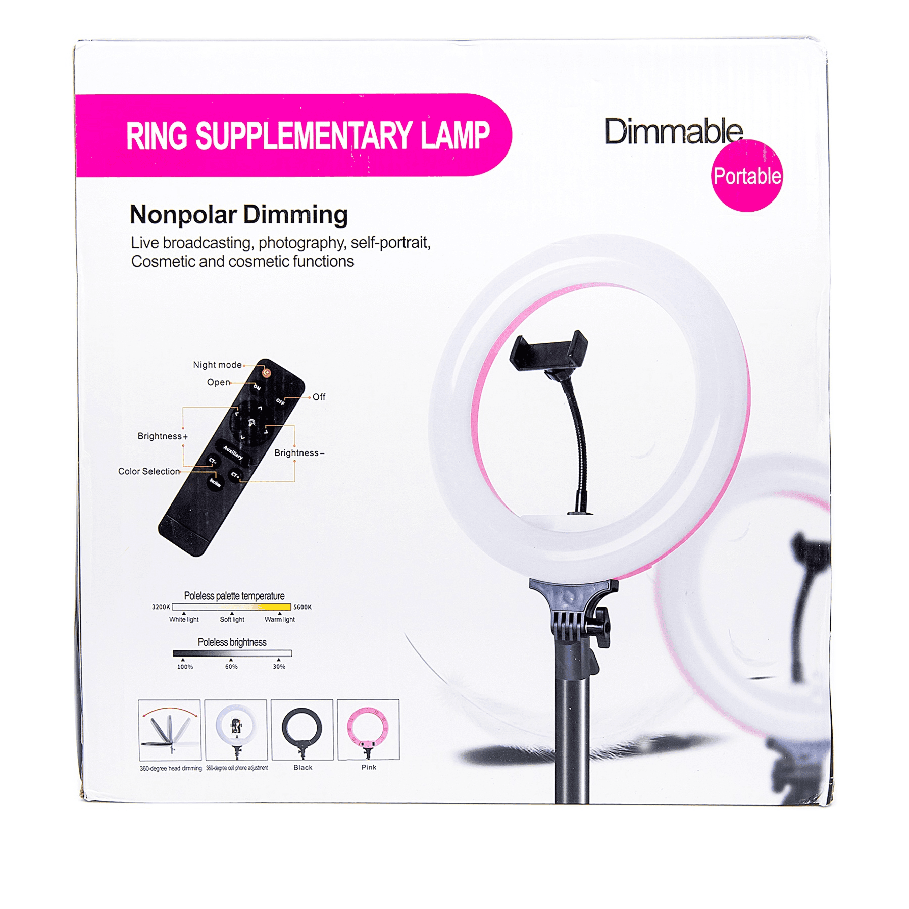 Ring Supplementary Lamp Dimmable Portable
