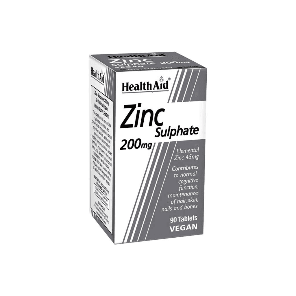 HEALTH AID Zinc Sulphate 200Mg 90TABLET
