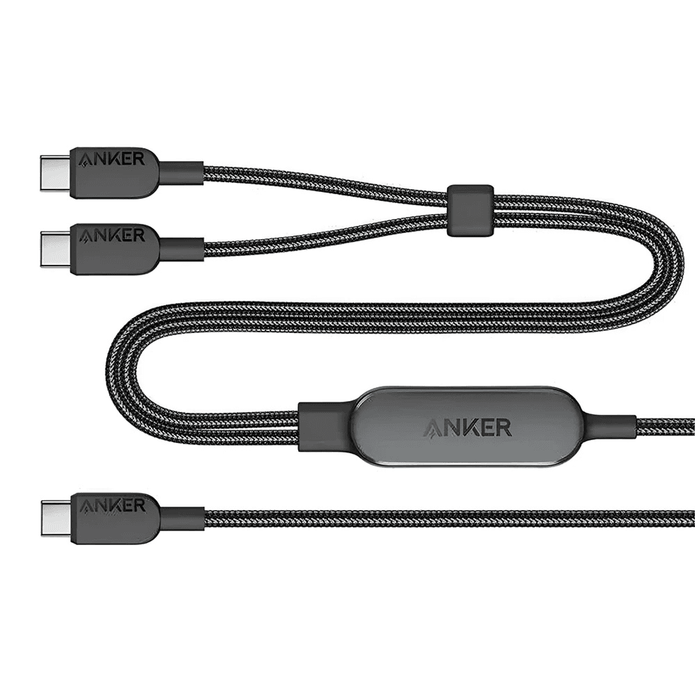 Anker 2-in-1 USB-C Cable  1.2 Meters, Black    140W      A8895H11
