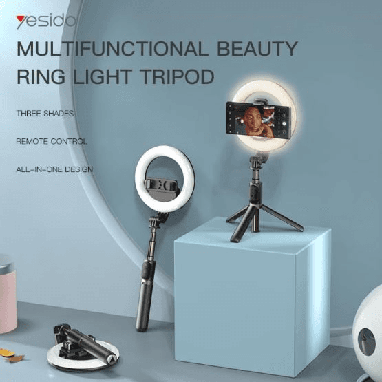 YESIDO - Wireless Ring light Selfie Stick (SF12)