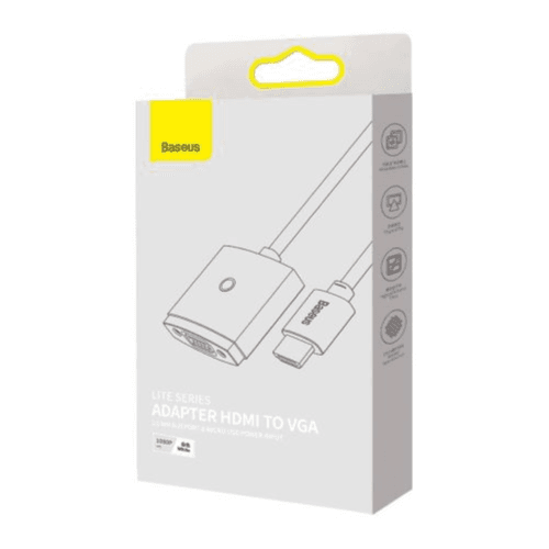 Baseus - Lite Series ADAPTER HDMI TO VGA 3.5MM AUX PORT (BS-OH026)