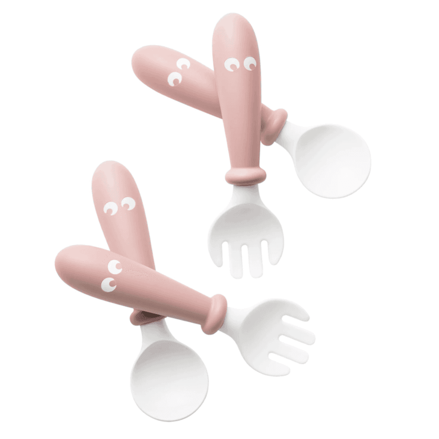 Babybjorn Baby Spoon And Fork - 4 Pcs (Powder Pink)