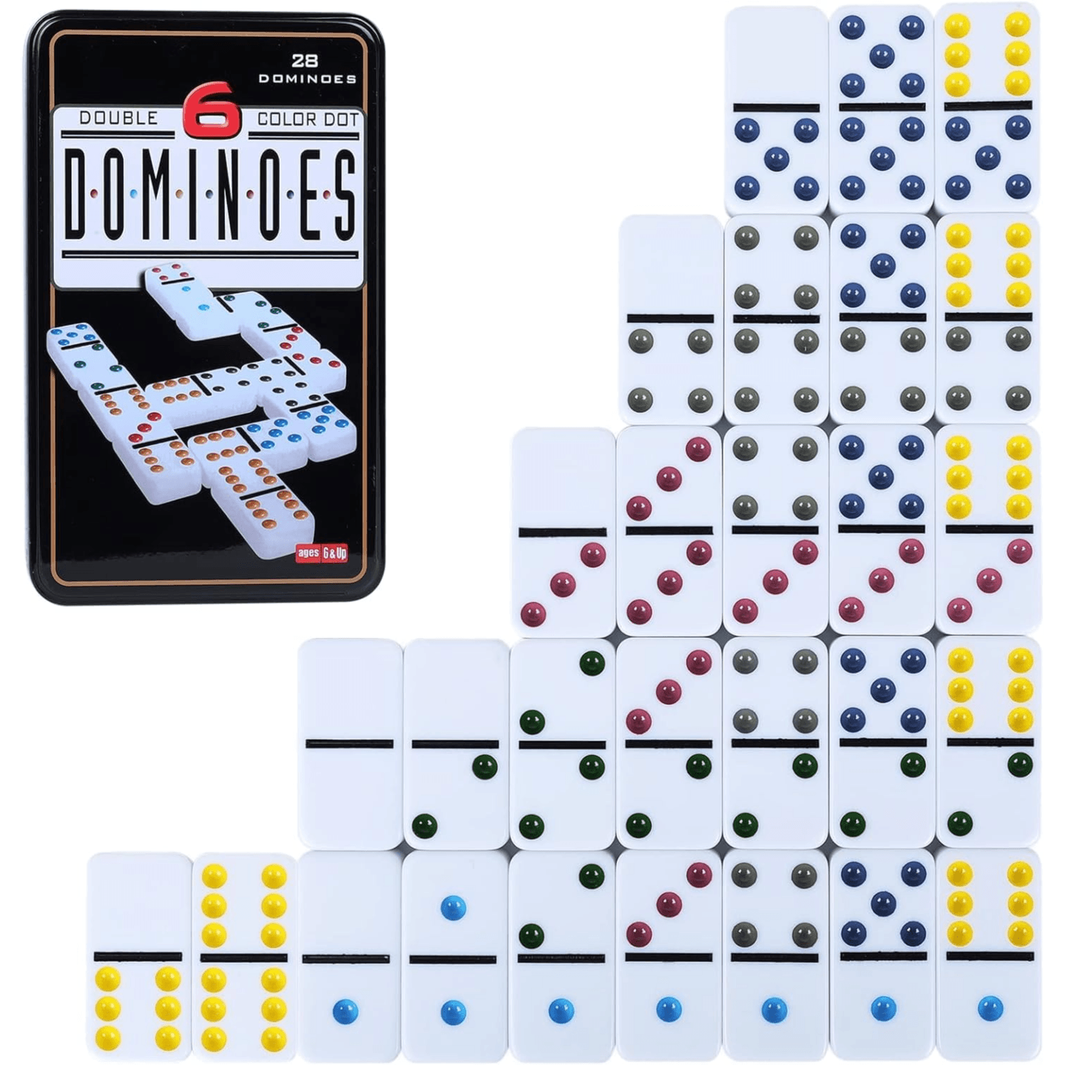 6.DOMINOES IN TIN (28. Dominoes)