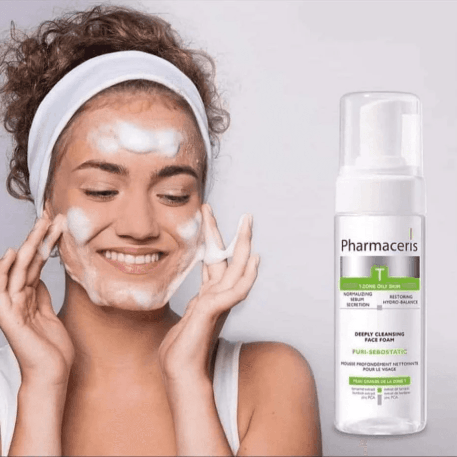Pharmaceris T-zone oily skin Puri-Sebostatic deeply cleansing face foam 150ml