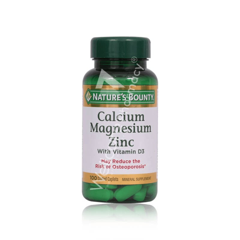 Nature's Bounty Calcium Magnesium Zinc With D3 Caplets 100s