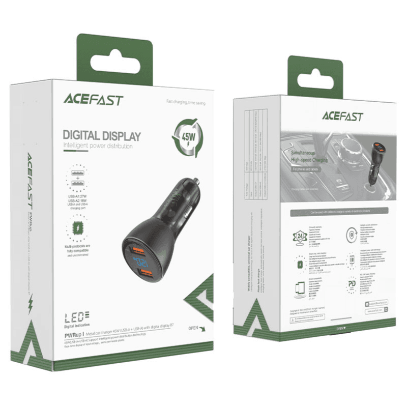 Acefast Car Charger Adapter 45W