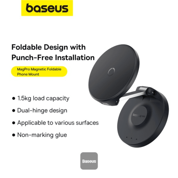 Baseus MagPro Magnetic Foldable Phone Mount Cluster Black