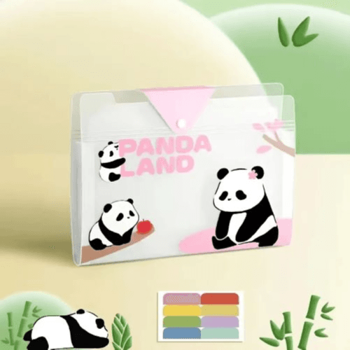 Panda Land Classic Style Expanding File Organizer A4 Size (Pink)