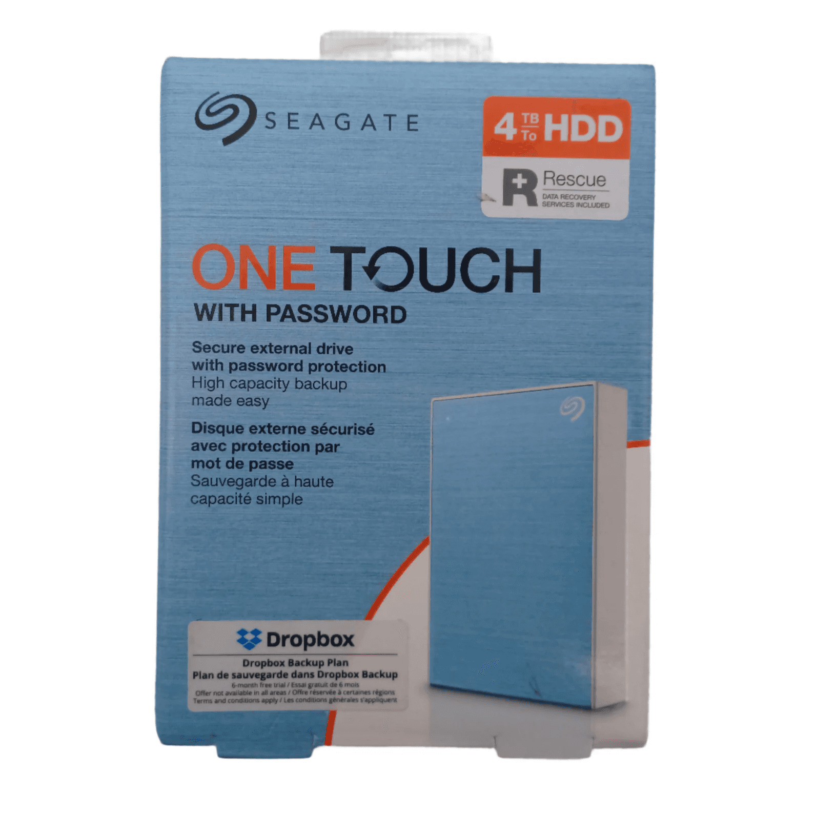 SEAGATE One Touch Portable Hard Drive - 4 TB, Blue-STKZ4000402