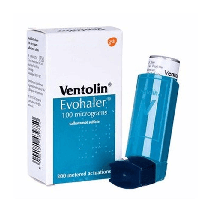 VENTOLIN (SALBUTAMOL)EVOHALER 200 METERED ACTUATIONS