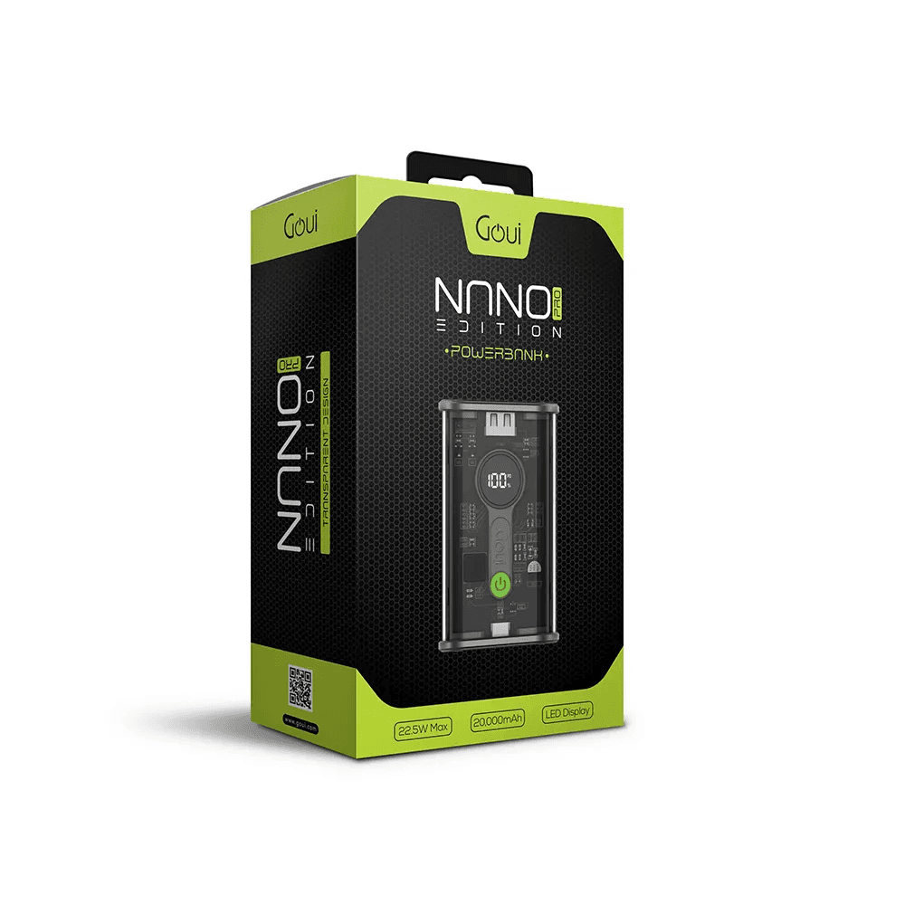 Goui Nano Pro Fast Charging Power Bank 20,000mAh Black