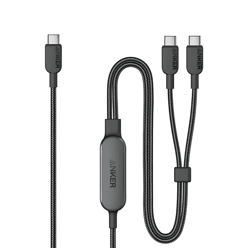 Anker 2-in-1 USB-C Cable  1.2 Meters, Black    140W      A8895H11