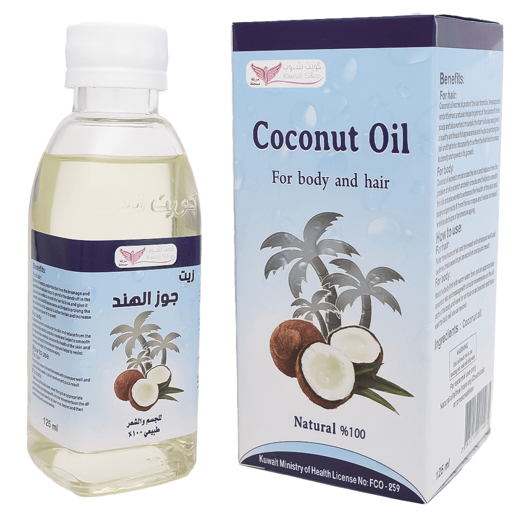 Kuwait-shop Coconut Oil for body & hair 125ml