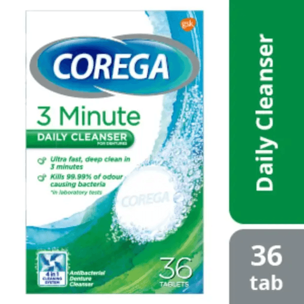 Corega Dentures Cleansing Tabs 36pcs