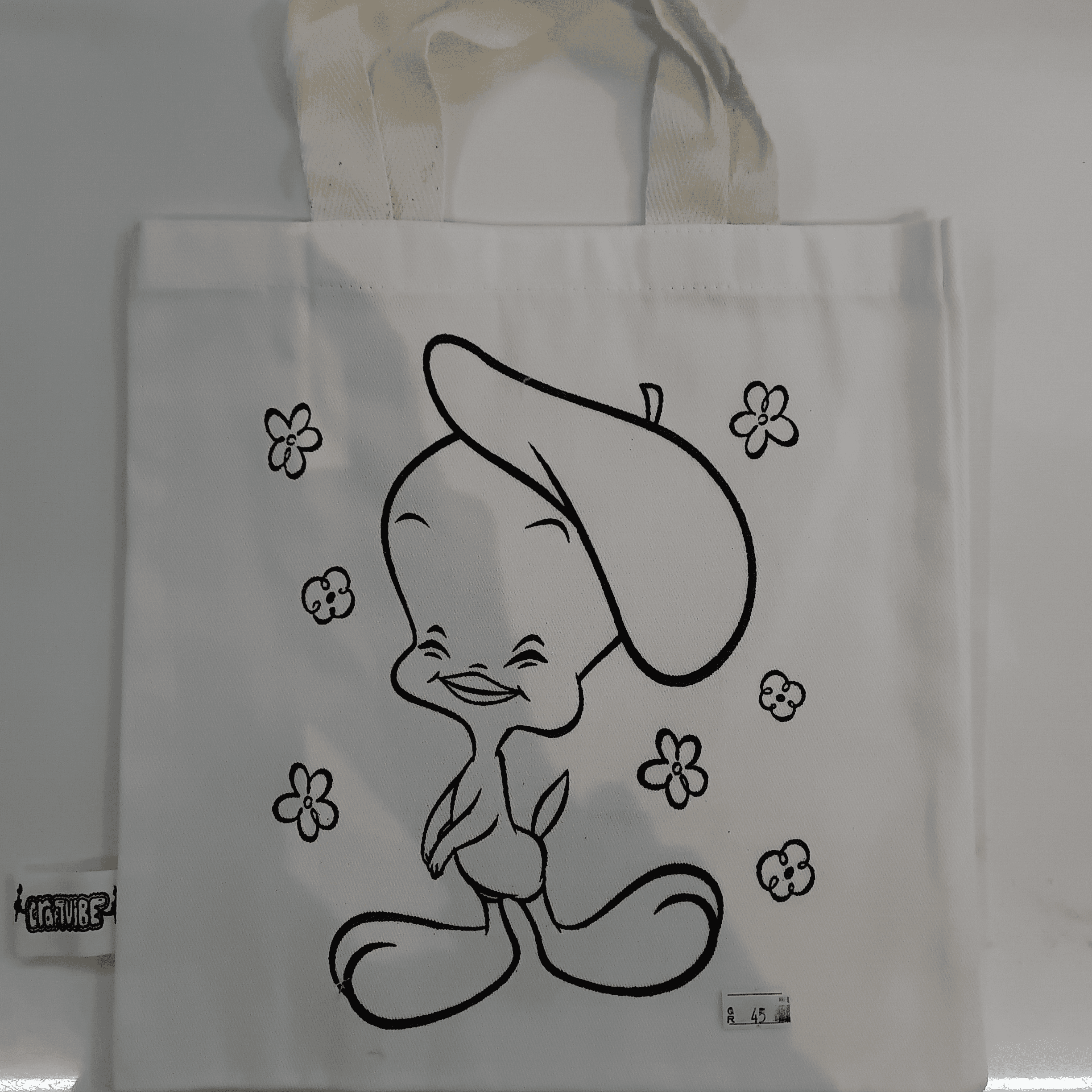 Canvas Bag Painting Tweety Design