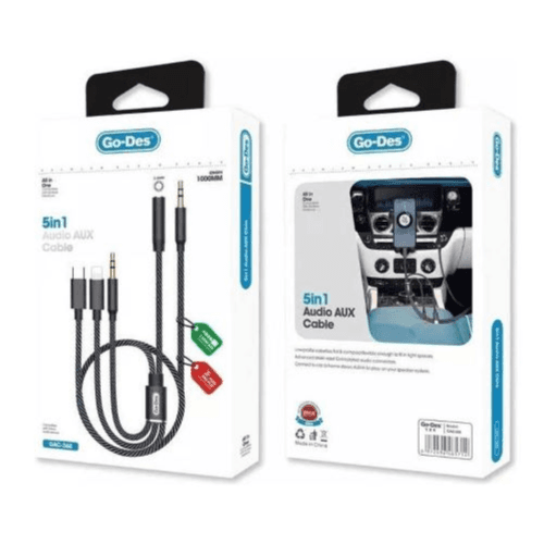 Go-Des - 5 in 1 Audio Aux Cable (GAC-368)
