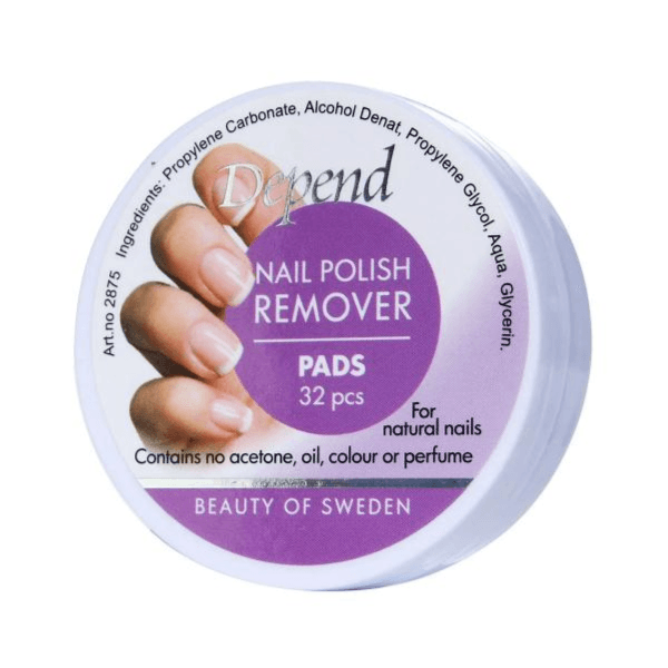 Depend Nail Polish Remover For Natural Nails Pads 32 Pads