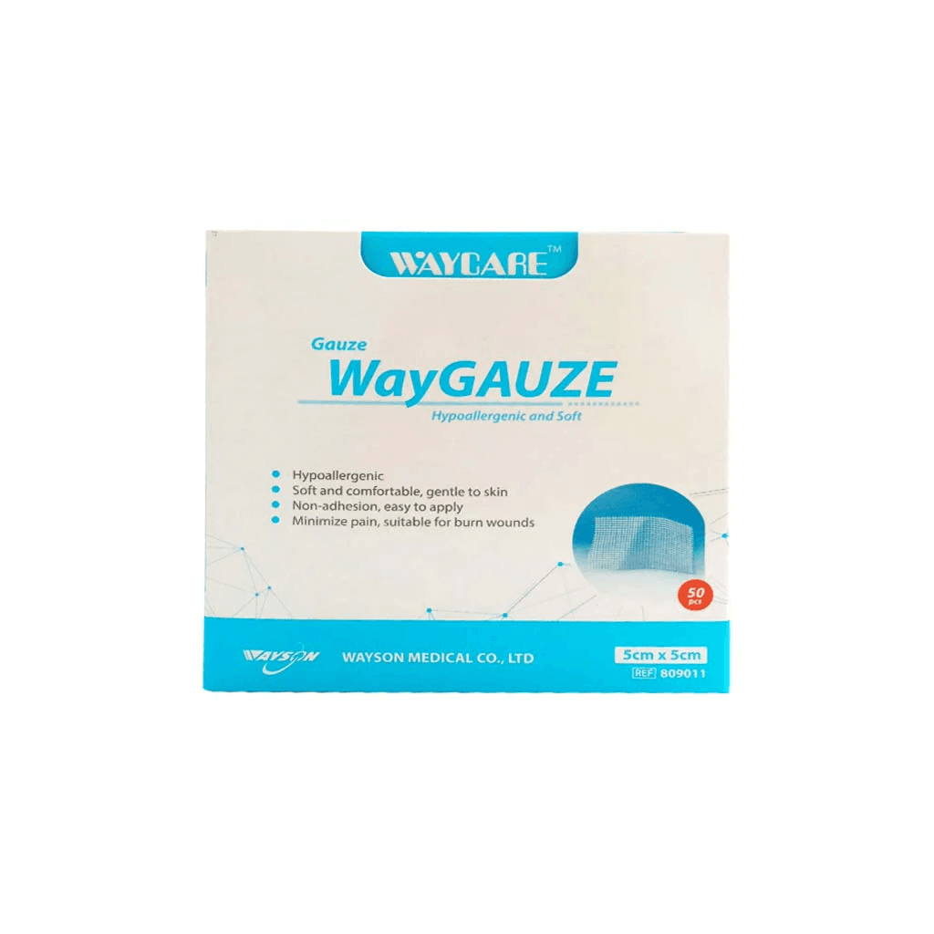 WAYCARE STERILE GAUZE 5X5CM 50PCS