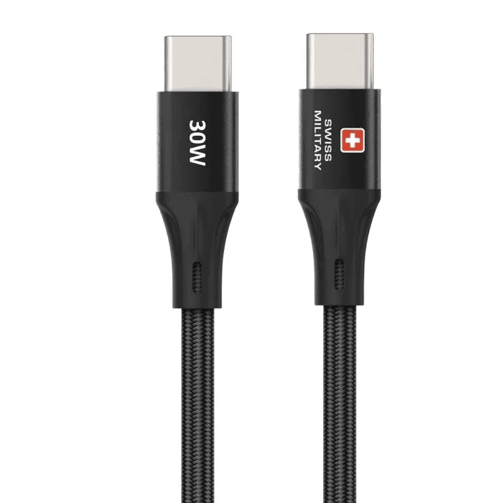 Swiss Military USB-C To USB-C Charging Cable 1.2M 30W