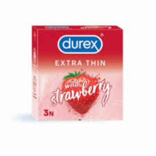Durex Extra Thin Strawberry Flavour Condoms 3pcs