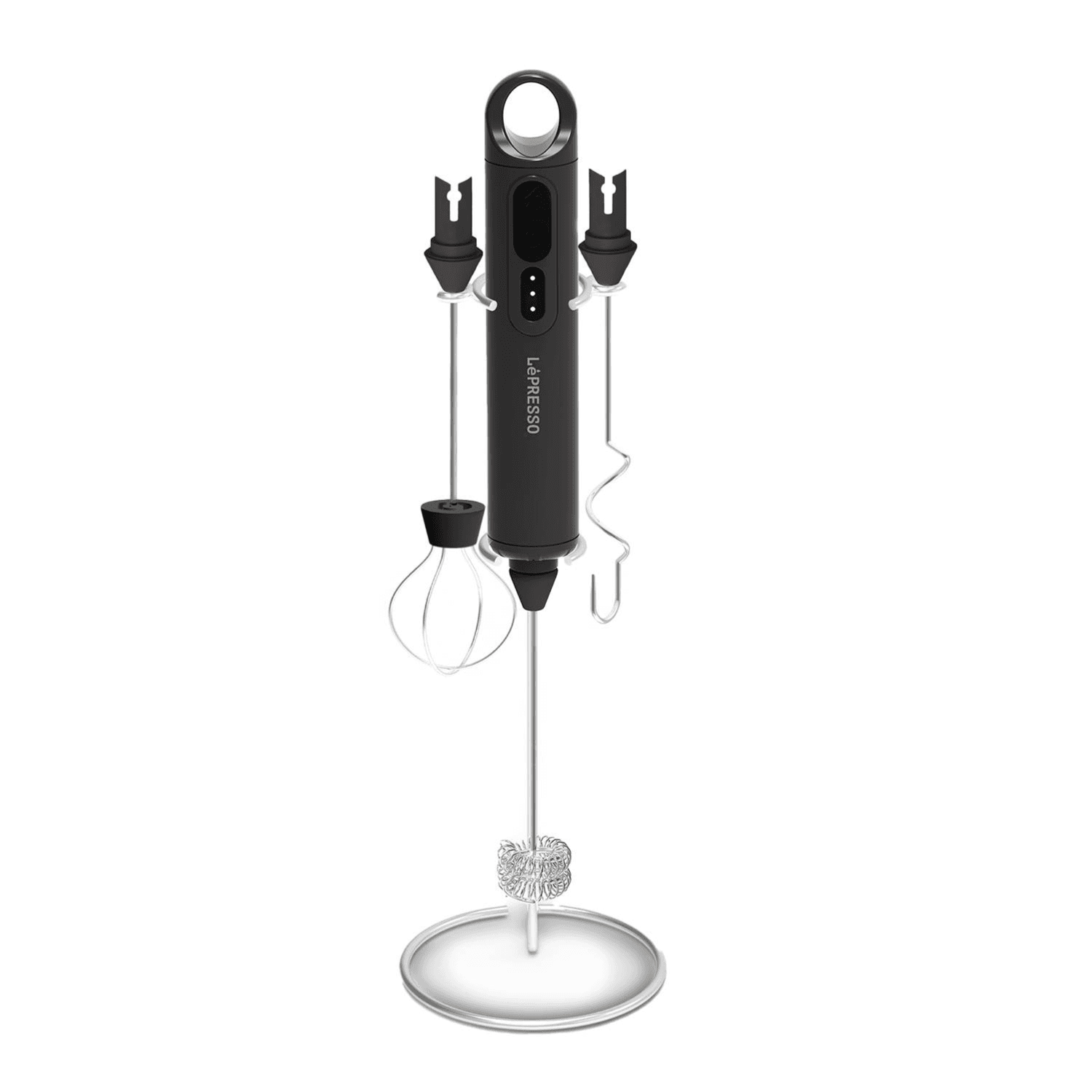 LePresso 3 in 1 Frother with Type-C Charging Port, 1500mAh Battery BLACK 