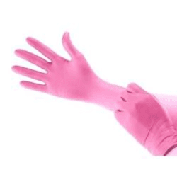 Novosafe Nitrile examination gloves powder free Size Medium Pink 100pcs