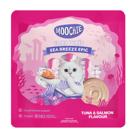 Moochie Tuna & Salmon Flavor 25X15G Pouch
