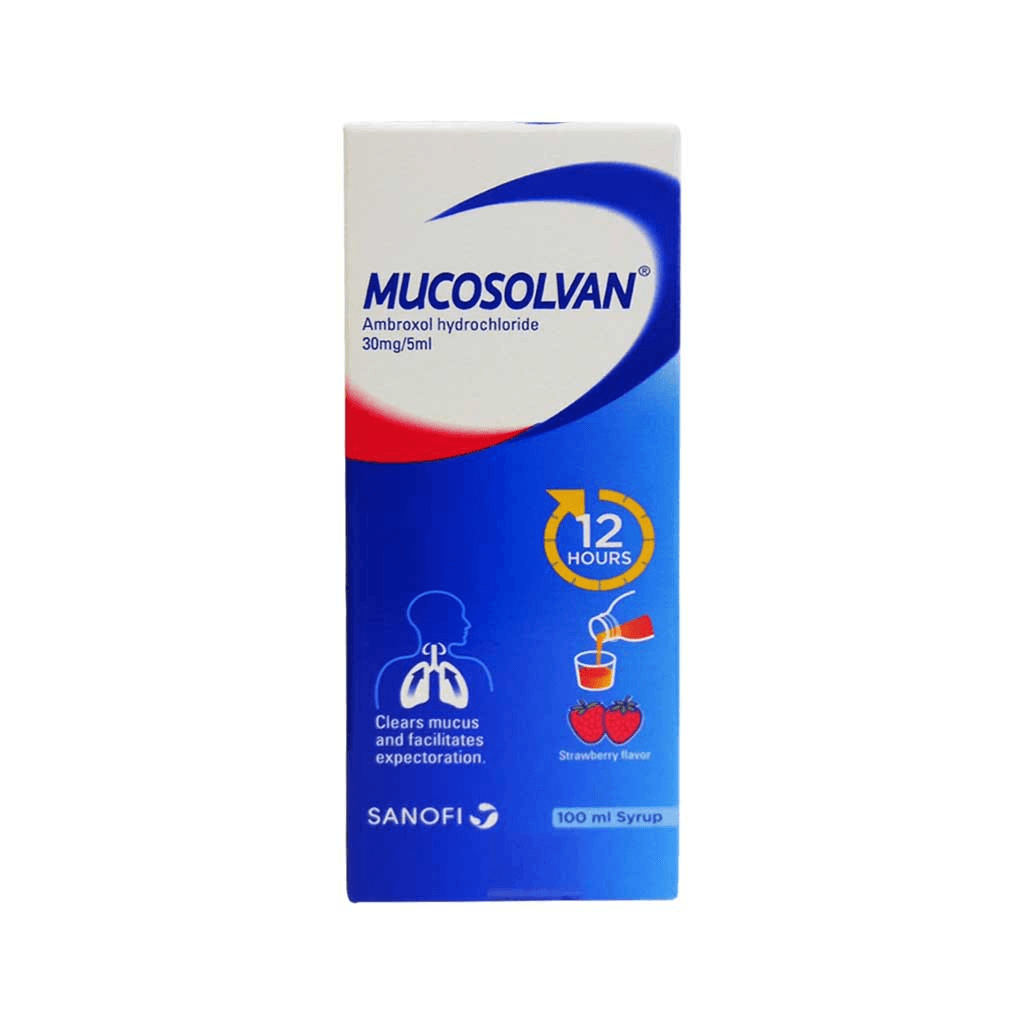 MUCOSOLVAN (AMBROXOL HYDROCHLORIDE) 30MG\5ML SYRUP 100 ML