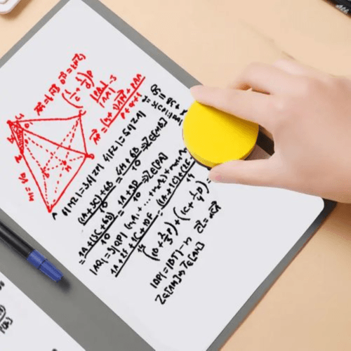 A5 Reusable Dry Erase Whiteboard Notebook Set with PU Leather Cover (Pink)