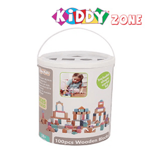 Edufun 100pcs Wooden Block w/o printing pattern