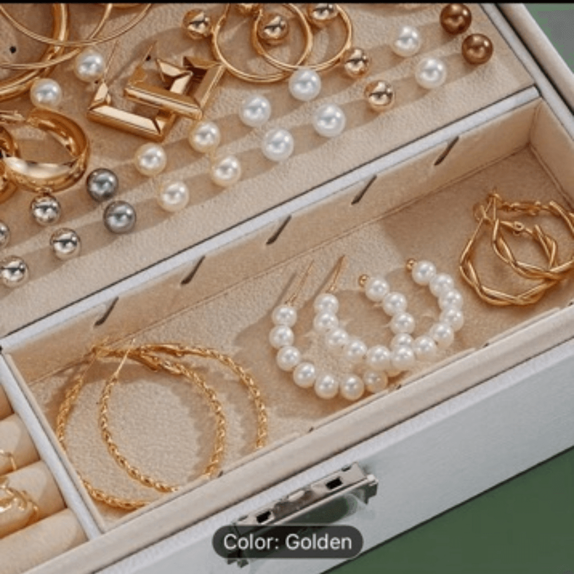 Rings and earrings matching set