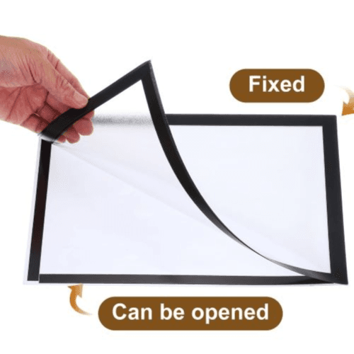 1Pc Magnetic Acrylic Sign Holder A4 Black