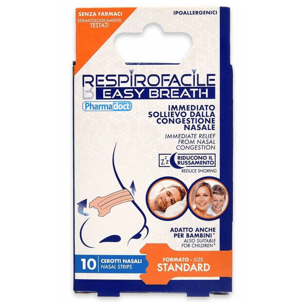 Pharmadoct Nasal Strips for nasal congestion ease breath Size Std 10pcs ref-CNT163310