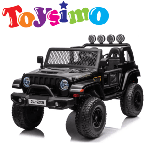 12V OFF ROAD LEATHER SEAT Black RIDE ON JEEP