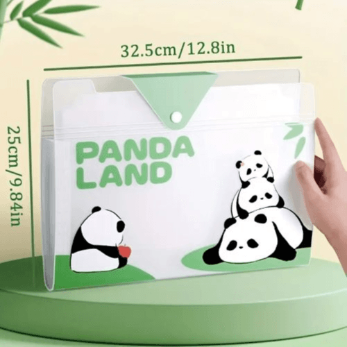 Panda Land Classic Style Expanding File Organizer A4 Size (Pink)