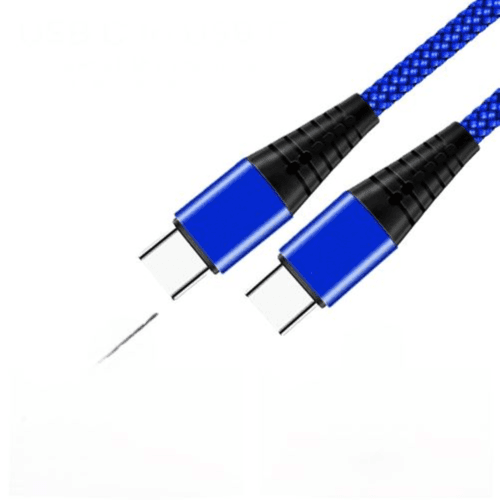 DATA CABLE USB-C TO USB-C 60W (XF-186) (Blue)
