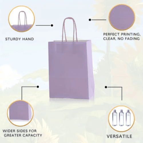 Reusable Purple Gift Bag-24pcs for occasions and shopping