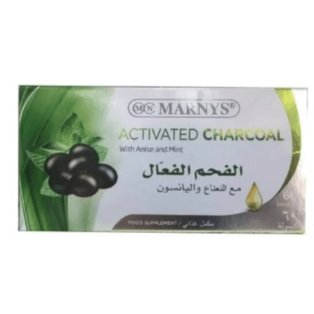 Marnys Activated Charcoal , Mint & Anise 60 Capsules