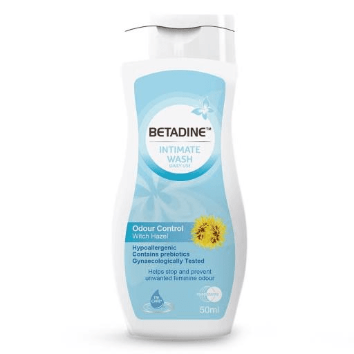 Betadine Intimate wash Odour Control Witch Hazel for daily use 50ml