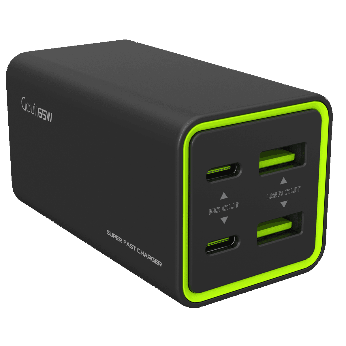 GQUI Tank Super Fast Desk Charger | 4 Ports | 65W UK PLug