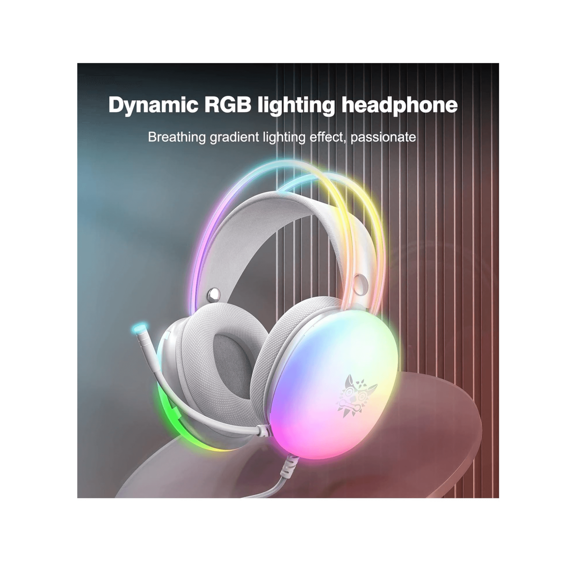 Onikuma X25 Cute Dynamic RGB Stereo Gaming Headset – 3.5 mm For Mobile / PC / PS4-5 / Xbox