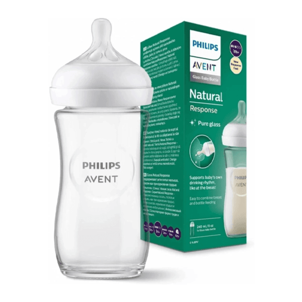 Avent Natural Response Glass Feeding Bottle 240ml